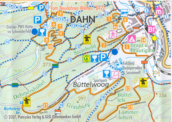 Hilmar Schmitt: Pfalz, Rundtour Dahner Felsenpfad, Tourenbeschreibung